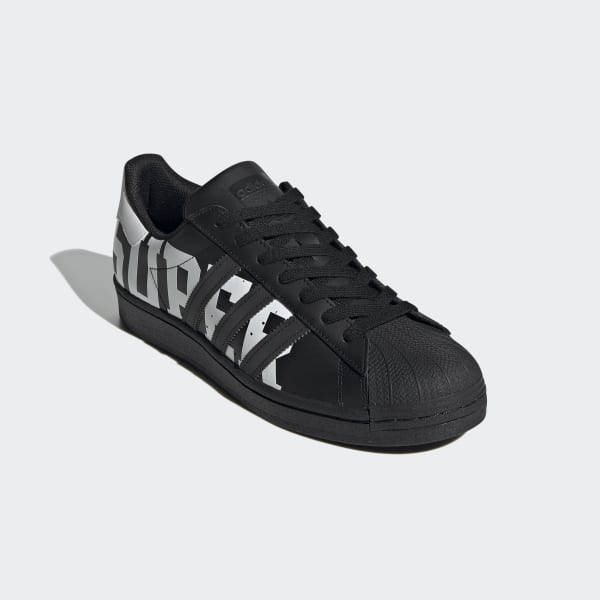 Superstar Core Black and Cloud White Printed Shoes | adidas US