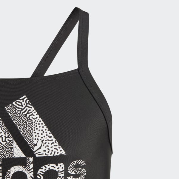 Svart Big Logo Swimsuit