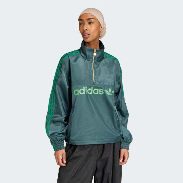 Adidas green windbreaker cheap
