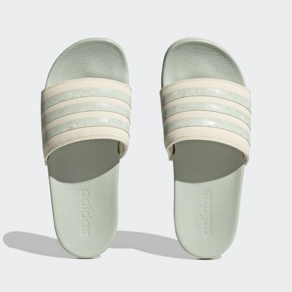 White Adilette Comfort Slides