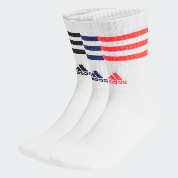 3 Streifen Cushioned Crew Socken 3 Paar