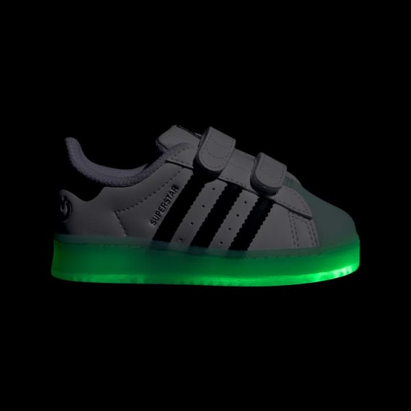 Blanco Zapatillas Superstar Luces LED Comfort Closure Kids