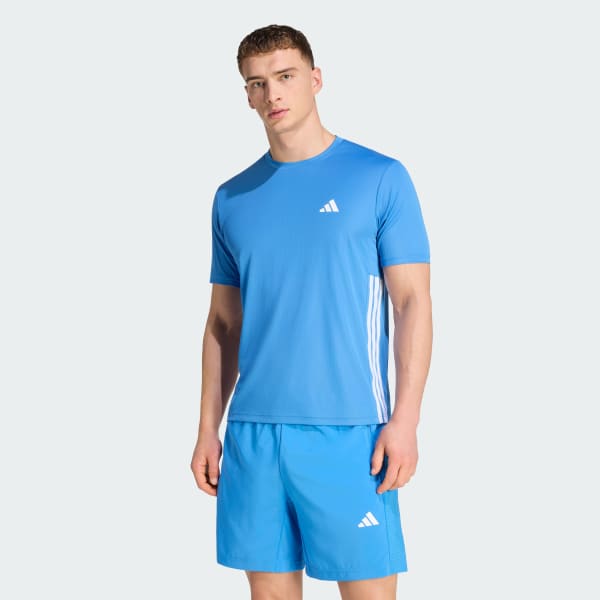 Azul CAMISETA BÁSICA 3 RAYAS WORKOUT ESSENTIALS