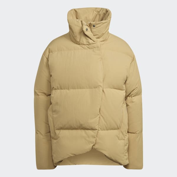 Beige Big Baffle Down Jacket