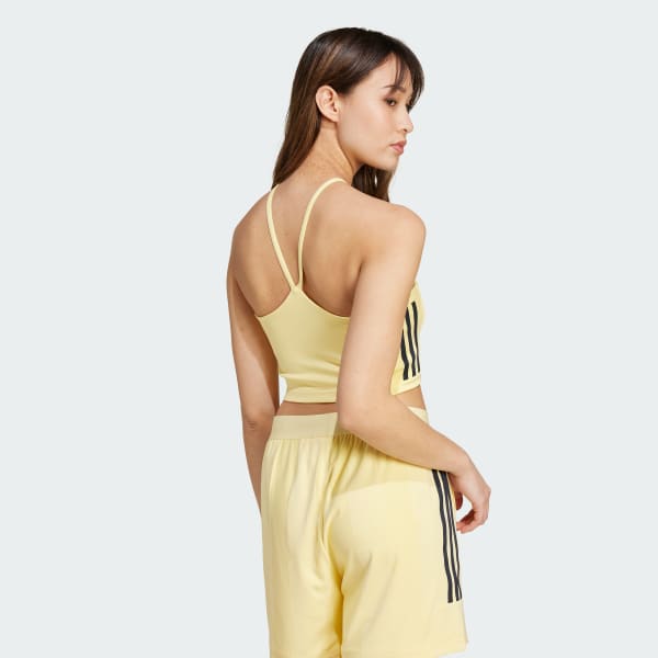 Yellow Tiro Cut 3-Stripes Summer Triangle Tank Top