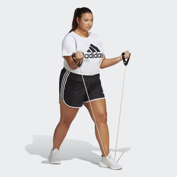 adidas Marathon 20 Running Shorts (Plus Size) - Black, Women's Running
