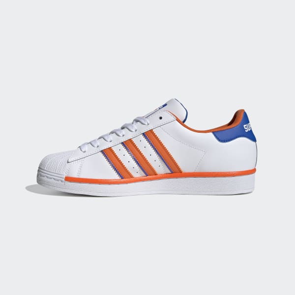 adidas superstar orange white