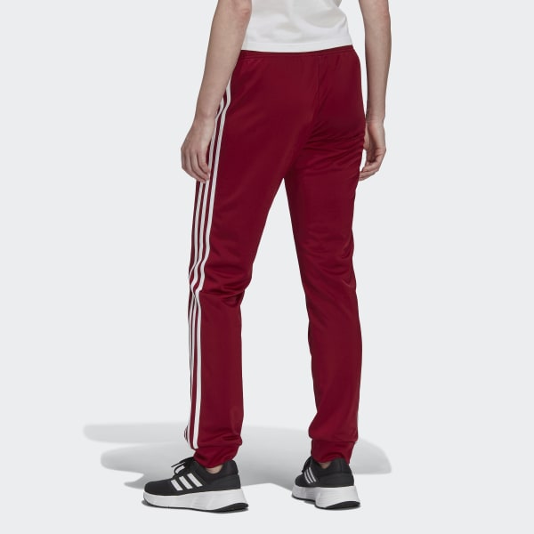 adidas Primegreen Essentials Warm-Up Slim Tapered 3-Stripes Track Pants -  Red | adidas Canada