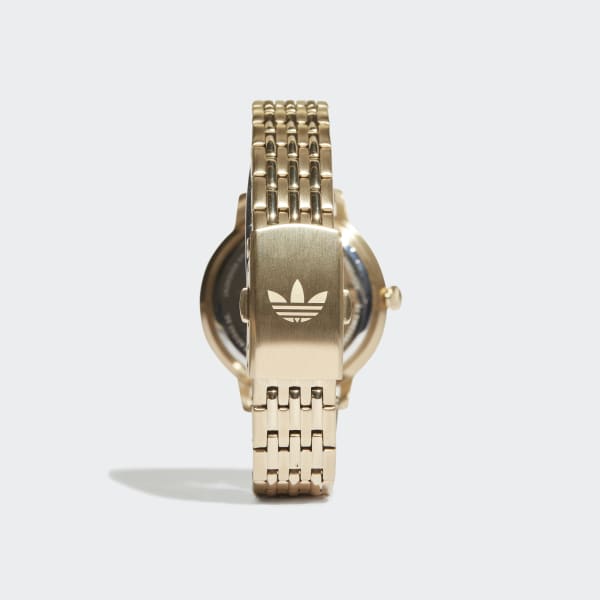 Mens small top gold watch