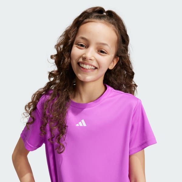 Purple Train Essentials Regular Fit Logo Training Tee Kids
