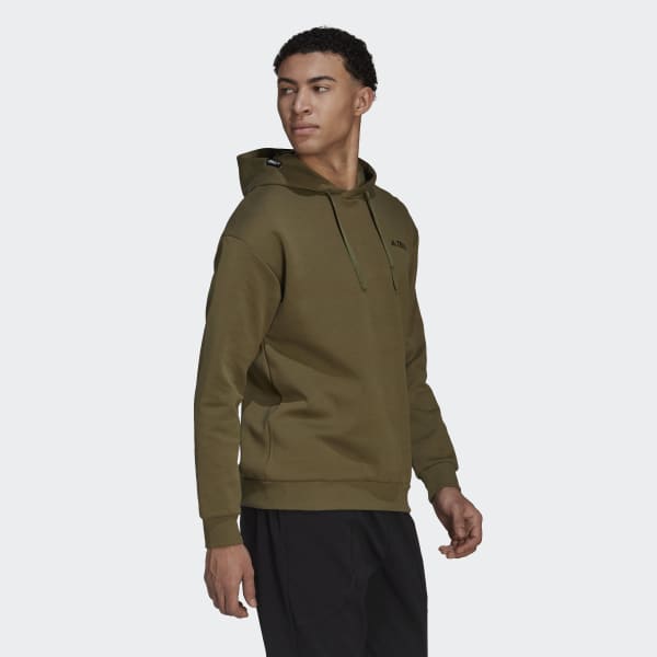 Verde Polera con Capucha Terrex Logo Estampada VS787