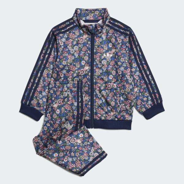 adidas LIBERTY LONDON 花柄カジュアルパンツ アディダス Liberty London ワイドレッグ トラックパンツ