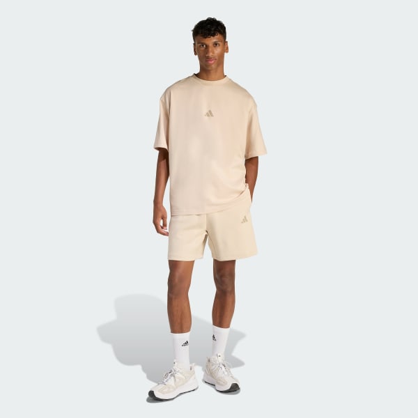 สีเบจ กางเกงขาสั้นโลโก้ขนาดเล็ก Future Icons