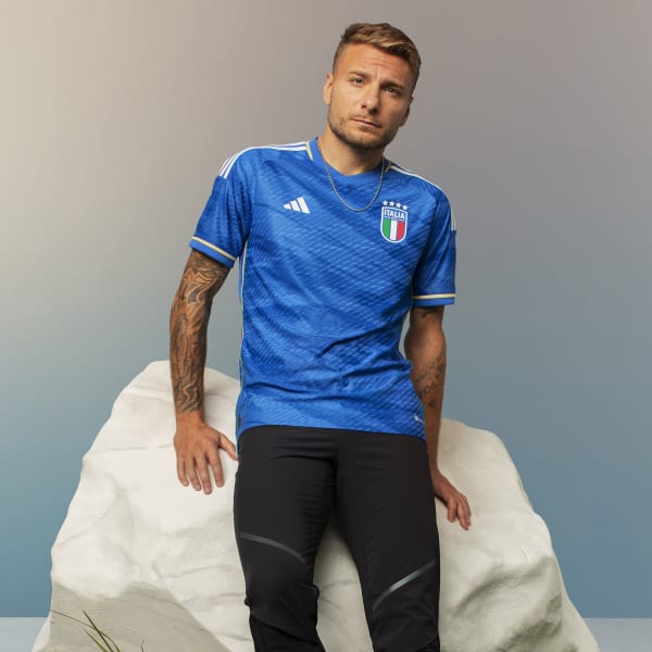 Blau Italien 23 Heimtrikot Authentic