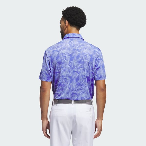 Blue Ultimate365 Mesh Print Polo Shirt