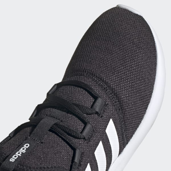 Adidas cloudfoam pure black and white discount