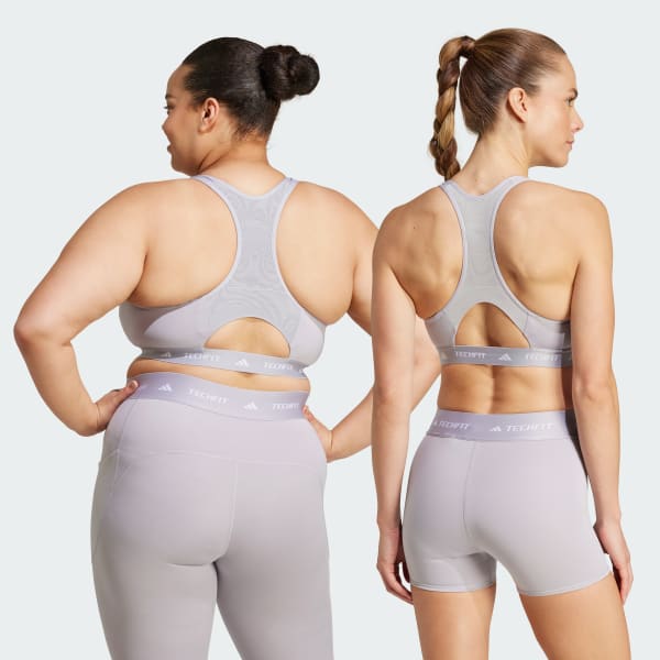 Grey TECHFIT Medium-Support Bra