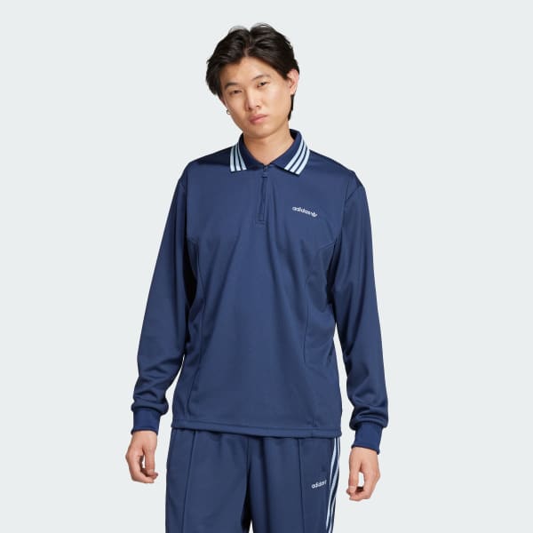 adidas 1/2 Zip Polo Shirt - Blue | adidas UK