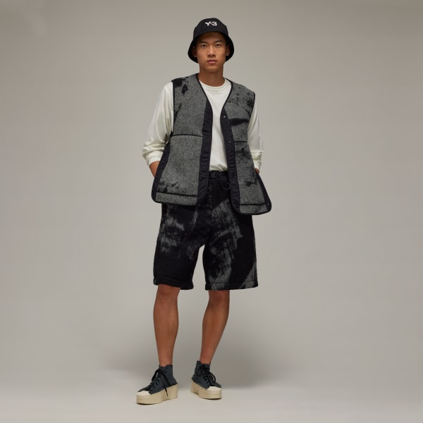 Black Y-3 Fuzzy Fleece Shorts