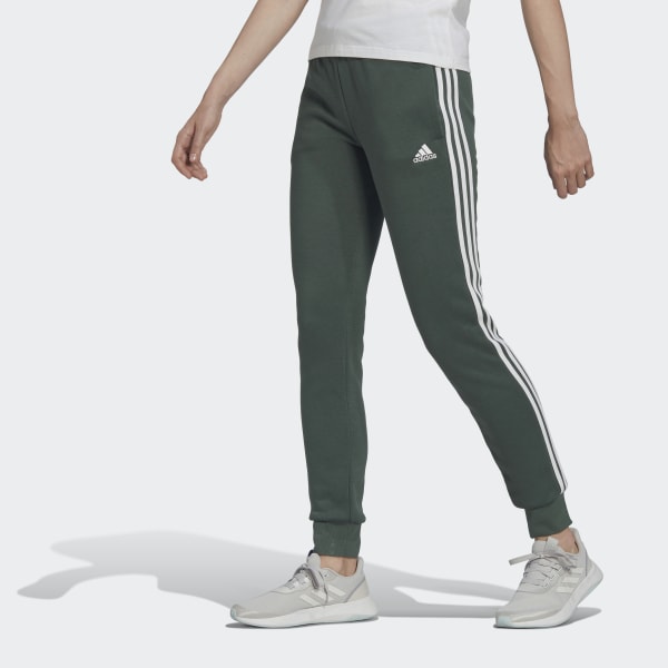 adidas Essentials Fleece 3-Stripes bukser - Grøn | adidas