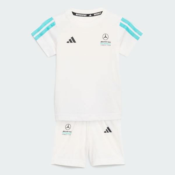 White MERCEDES - AMG PETRONAS FORMULA 1 TEAM DNA BABY JOGGER SHORT SLEEVE