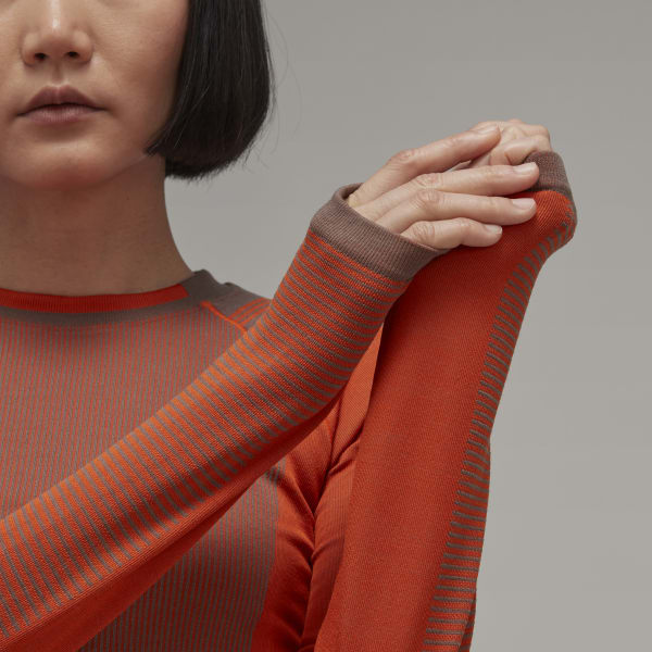 Brun Y-3 Classic Seamless Knit Long Sleeve Tee