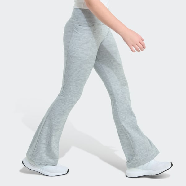 Grey Mélange Flare Leg Pant

