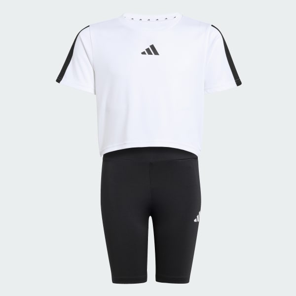 White Train Essentials 3-Stripes Tee Set Kids