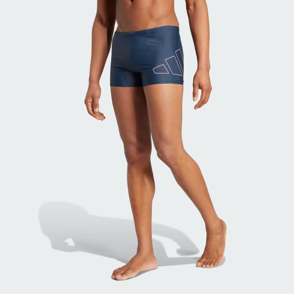 Μπλε Big Bars Swim Boxers