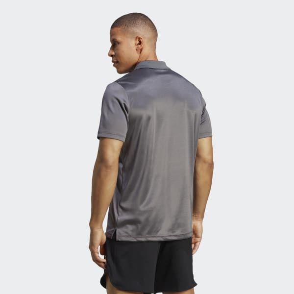Grey Designed to Move 3-Stripes Polo Shirt
