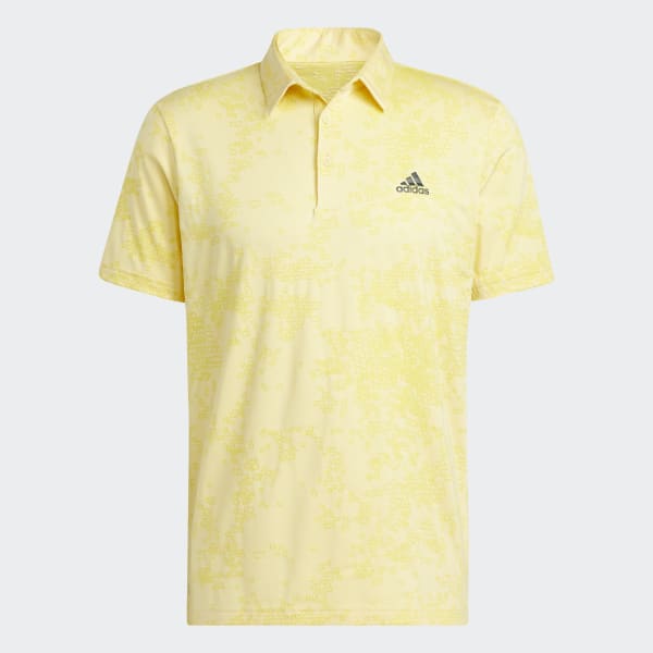 Yellow Jacquard Golf Polo Shirt