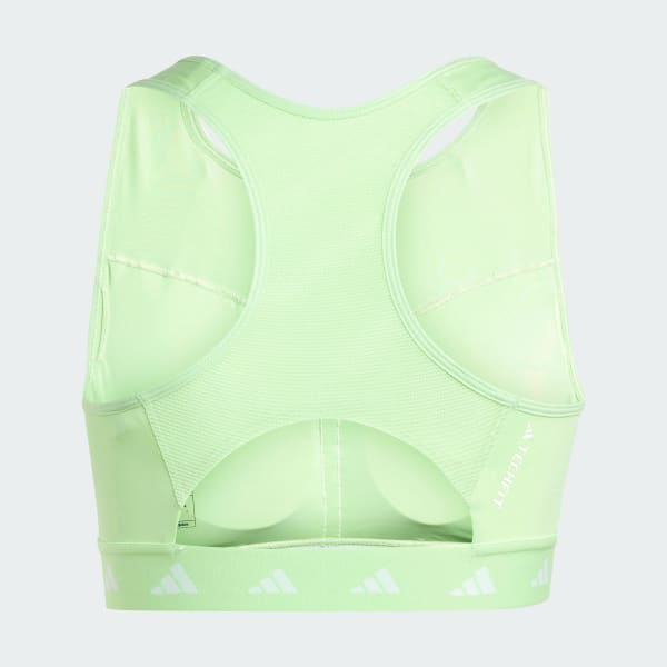 Verde Sujetador Powerimpact Training Medium-Support Techfit High-Neck Zip