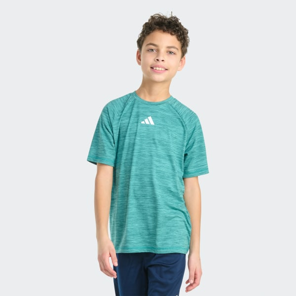 adidas Short Sleeve Essential Mélange Tee - Green | Free Shipping