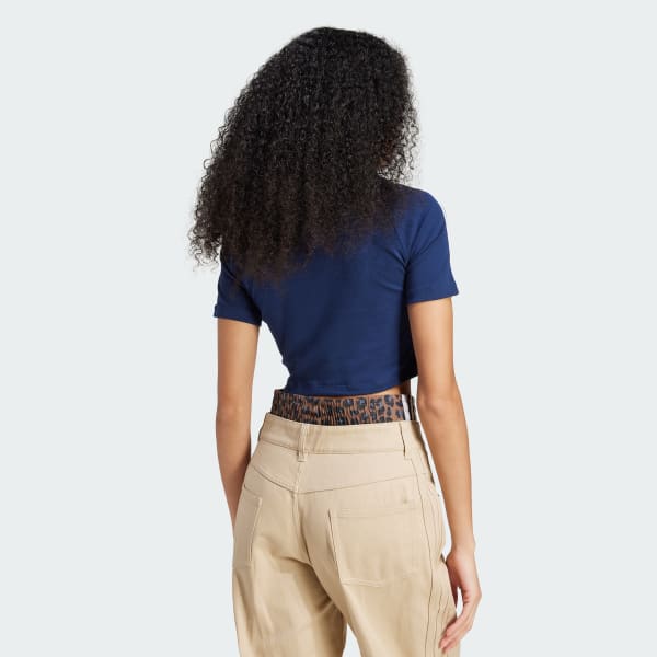adidas 3-Stripes Baby Tee - Blue | adidas Australia