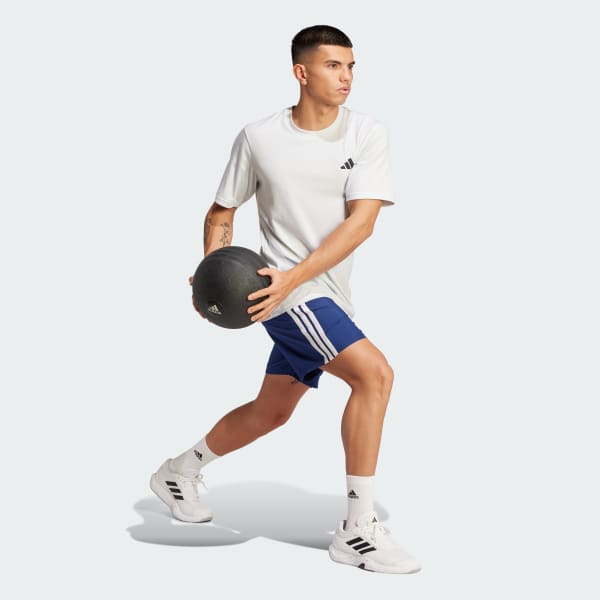 ★★Adairs★★ Essential Training 3S Woven Shorts JC7719 adidas Essentials Training 3-Stripes Woven Shorts - Blue