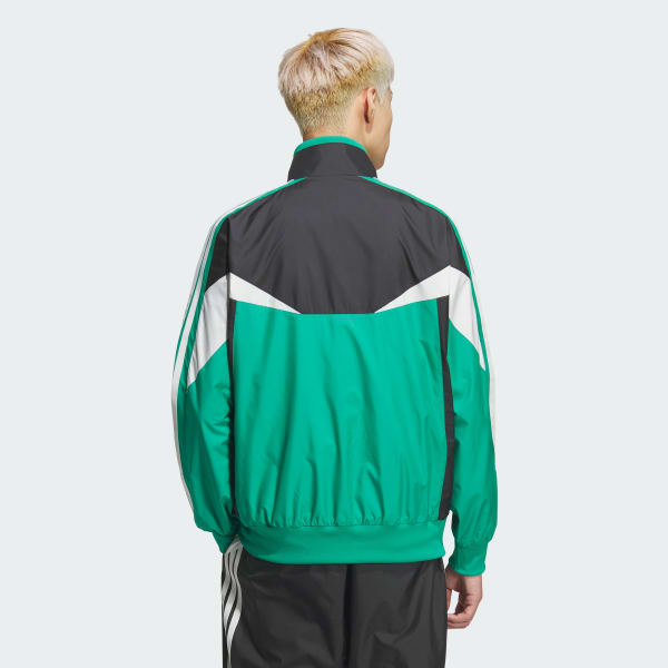 Green 머스트헤브스 루스 핏 컬러블록 메쉬 라인드 윈드브레이커 재킷