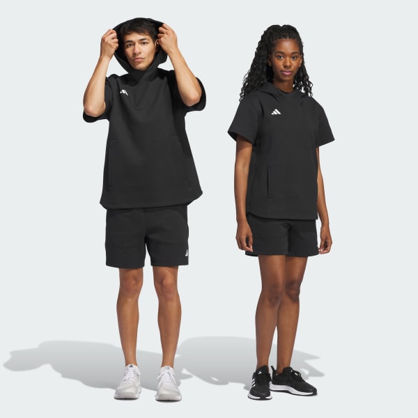 Svart Dugout Short Sleeve Hettegenser (unisex)