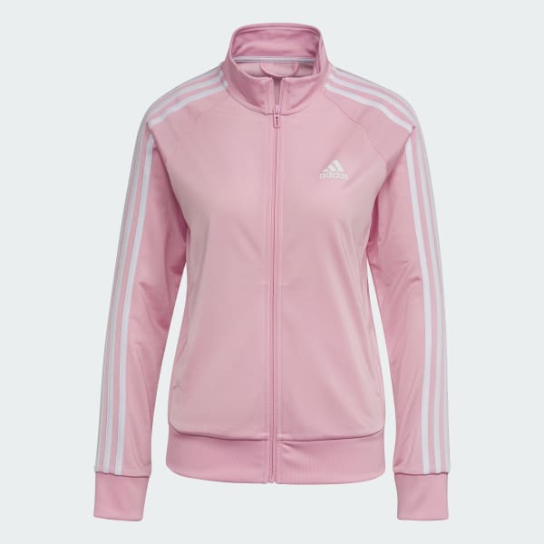 adidas Chamarra Deportiva Primegreen Essentials Warm Up Slim 3 Franjas Rosa adidas Mexico