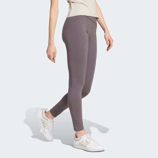 Grey Essentials Big Logo Cotton Leggings