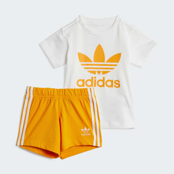 Naranja Conjunto camiseta y pantalón corto (Bebé)