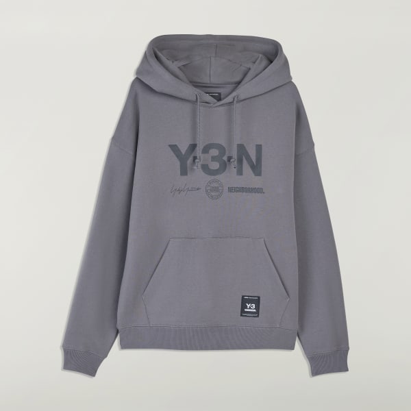 adidas Y-3 NBHD GRAPHIC HOODIE - Grey | Free Shipping with adiClub