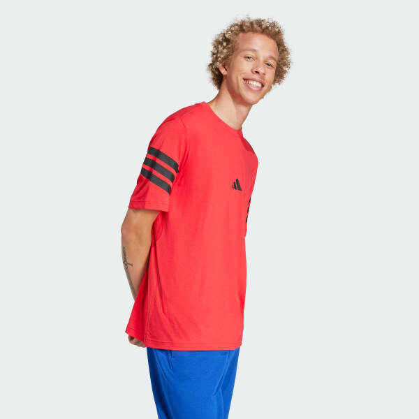 Red Future Icons 3-Stripes Tee