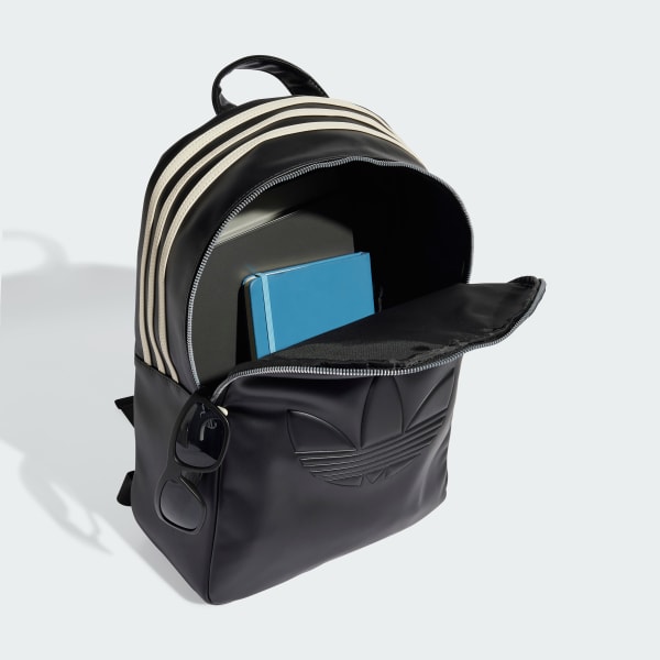 Negro Mochila Poliuretano Outline Trefoil
