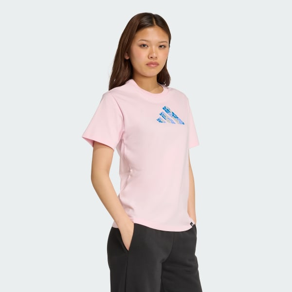 สีชมพู เสื้อยืดพิมพ์ลาย Soft Side