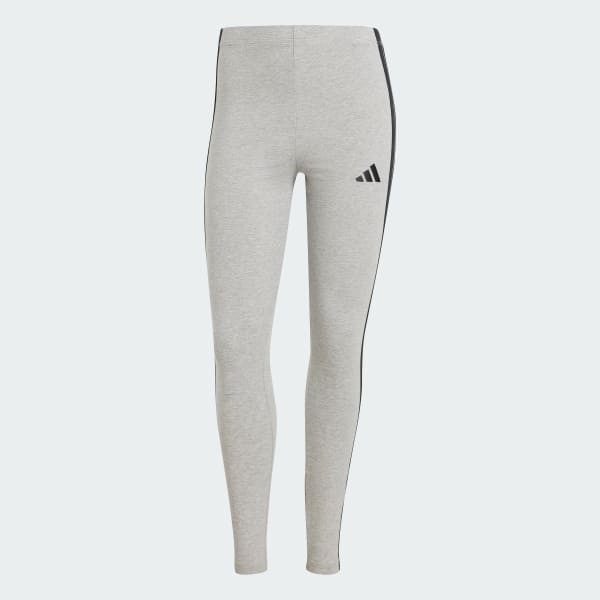 Grey Essentials 3-Stripes Cotton Leggings