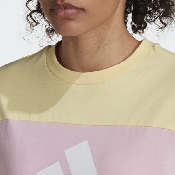 Roze Essentials Colorblock Logo T-shirt TU382