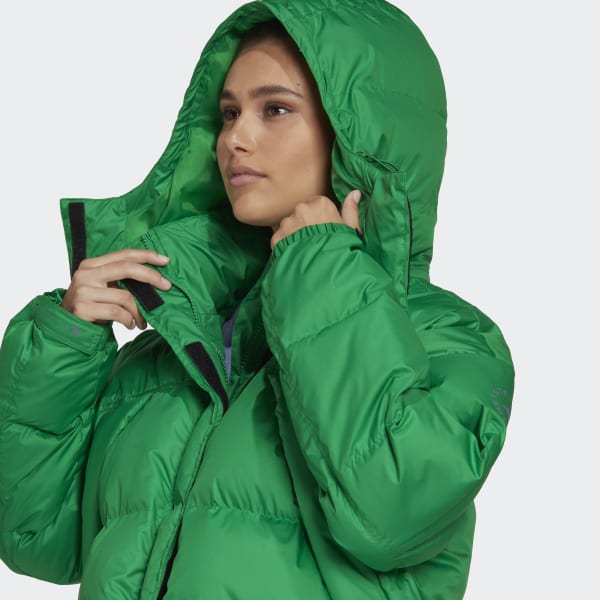 Green adidas by Stella McCartney Mid-Length Padded Winter Jacket UG014