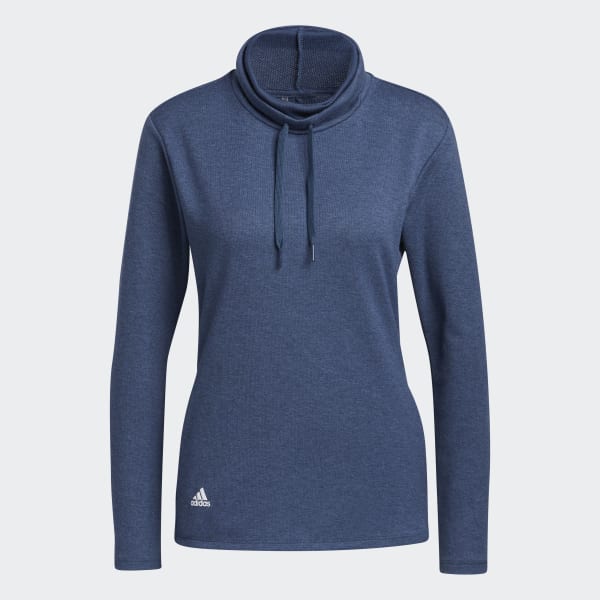 Blu Felpa Mélange High Mock U5308
