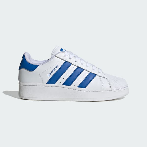 adidas Originals Superstar XLG trainers in white and blue