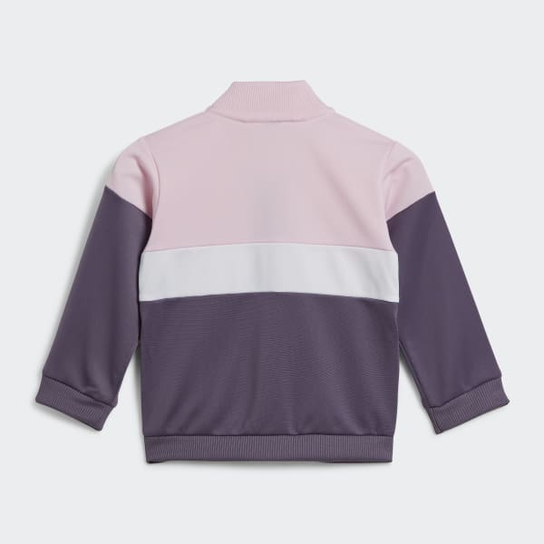 Rosa Tuta Tiberio 3-Stripes Colorblock Shiny Infant